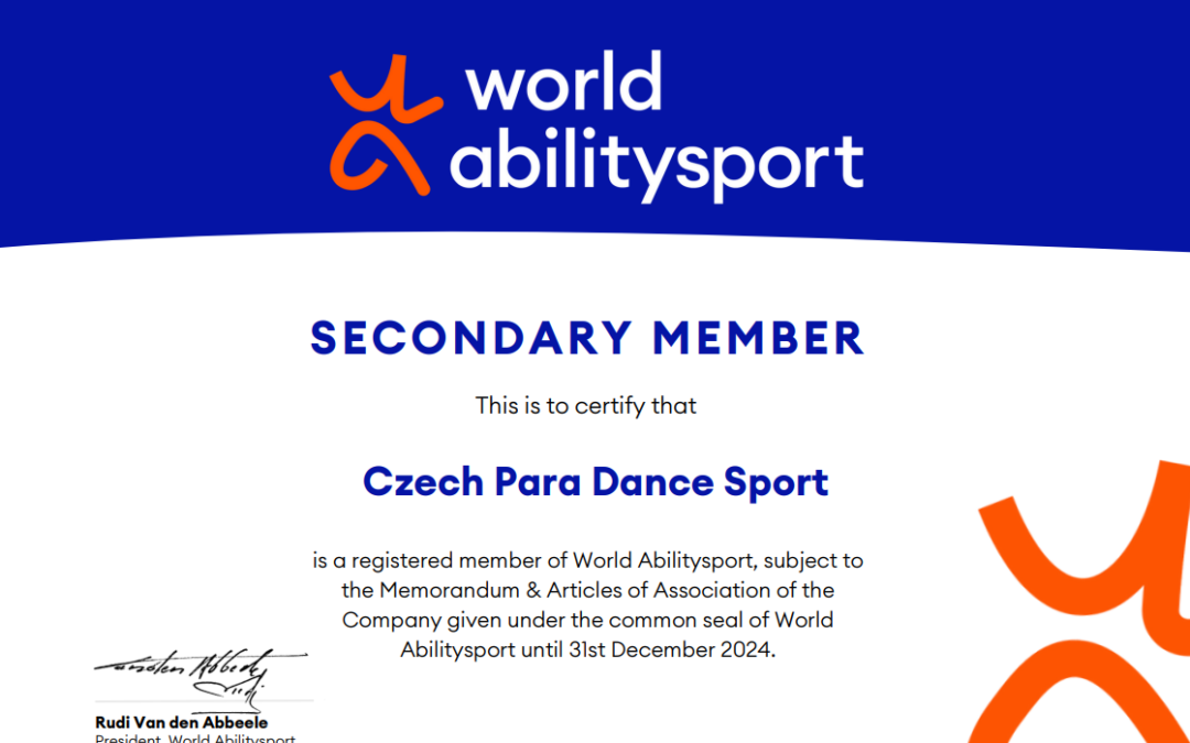 Czech Para Dance Sport se stal členem World Ability Sport !!!